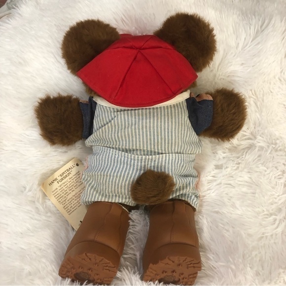 Furskins Teddy Bear Xavier Roberts Baseball Player “Hank Furskins” Vintage 1987 - Picture 9 of 15